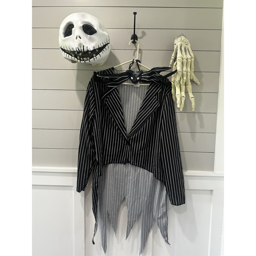 2002 Jack Skellington Nightmare Before Christmas Halloween Mask Costume Disney